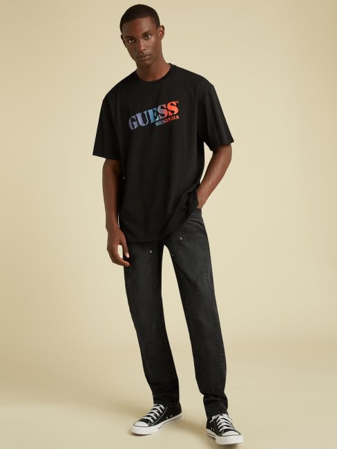 Guess Pantalon En Jean Slim Noir