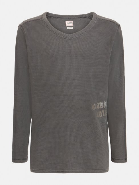Pull Gris Imprimé Devant Guess