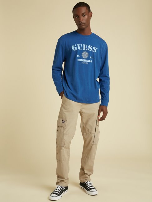 Pantalon Slim Avec Poches Style Cargo Guess Cream