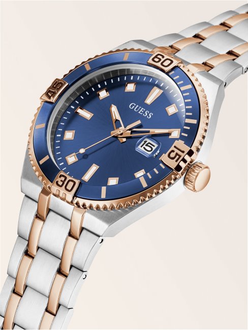 Montre Calendrier Guess En Acier Noir