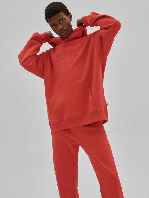 Sweat à Capuche Rouge Guess