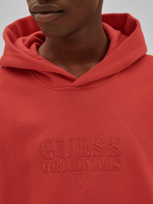 Sweat à Capuche Rouge Guess