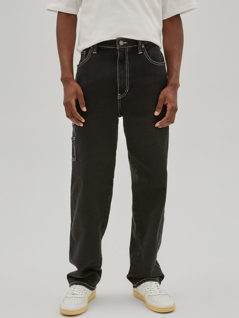 Guess Pantalon Denim Cargo Noir