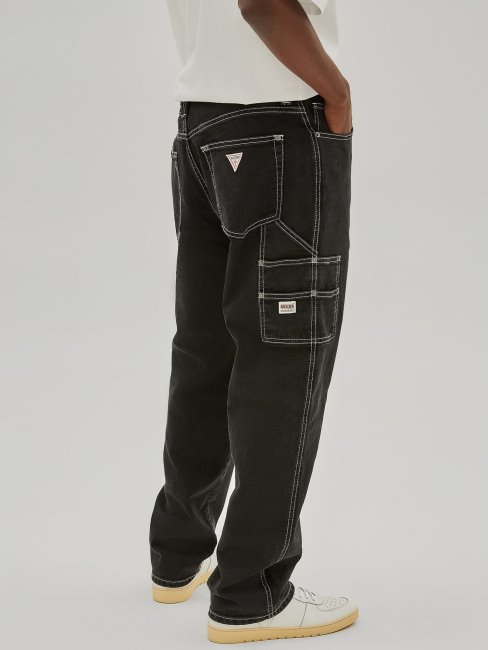 Guess Pantalon Denim Cargo Noir