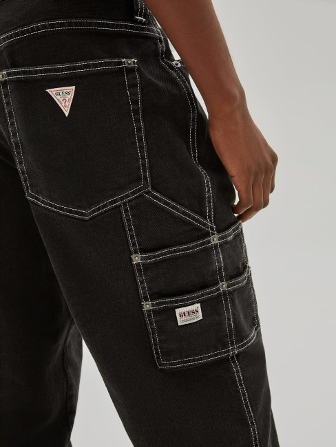 Guess Pantalon Denim Cargo Noir