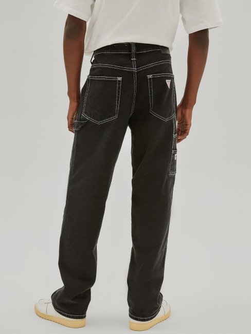 Guess Pantalon Denim Cargo Noir
