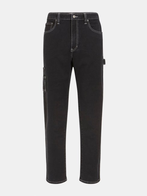 Guess Pantalon Denim Cargo Noir