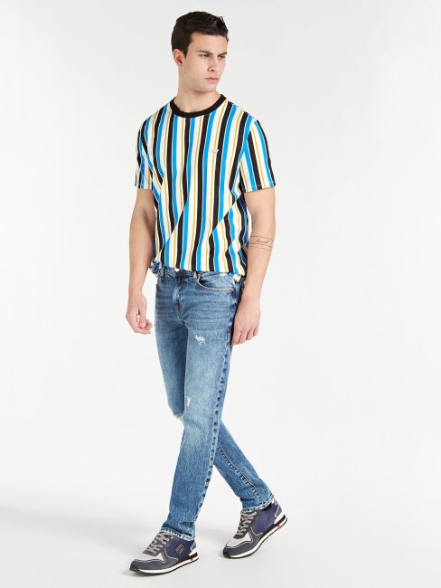 Pantalon En Jean Bleu Clair Guess Coupe Slim