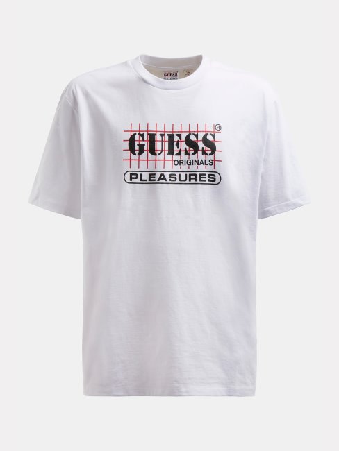 T-shirt Guess Blanc Avec Logo Sur Le Devant Neuf