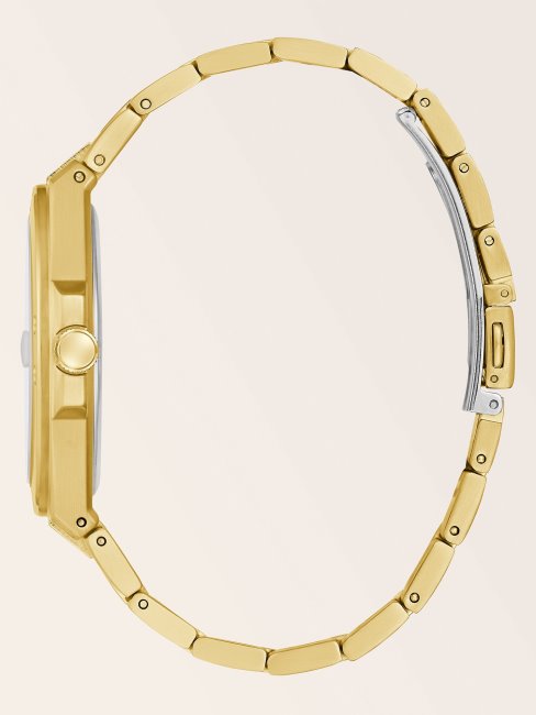 Montre Analogique Guess En Acier Inoxydable Blanc