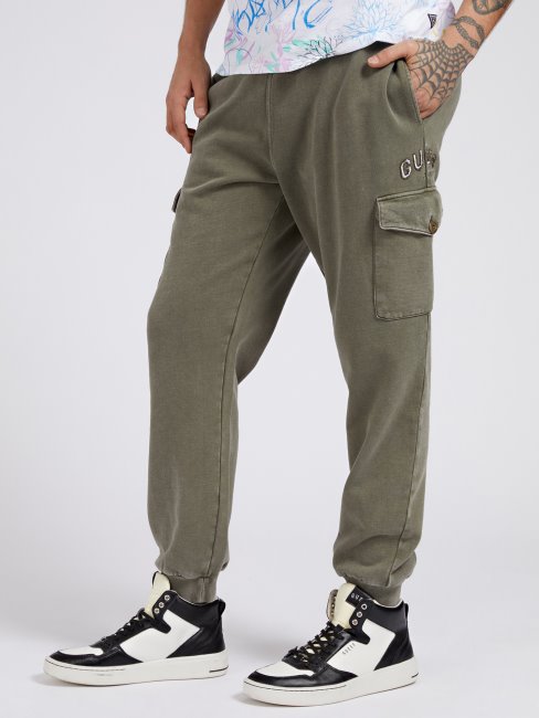 Pantalon Slim Molleton Vert Guess