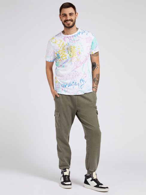 Pantalon Slim Molleton Vert Guess