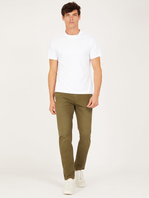 Tee Shirt Guess Logo Ton Sur Ton Blanc