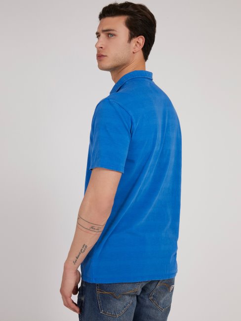 Polo Triangle Logo Guess Bleu