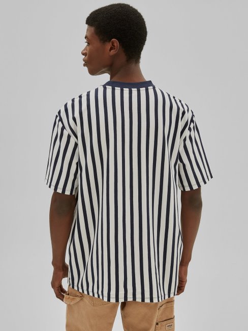Tee Shirt Rayé Bleu Multi Guess