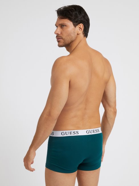 Lot De 3 Boxers Vert Multi Guess Avec Bande Logo