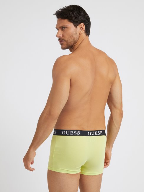 Lot De 3 Boxers Vert Multi Guess Avec Bande Logo