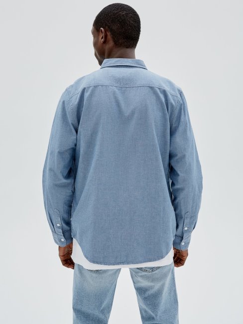 Chemise En Jean Regular Bleu Guess