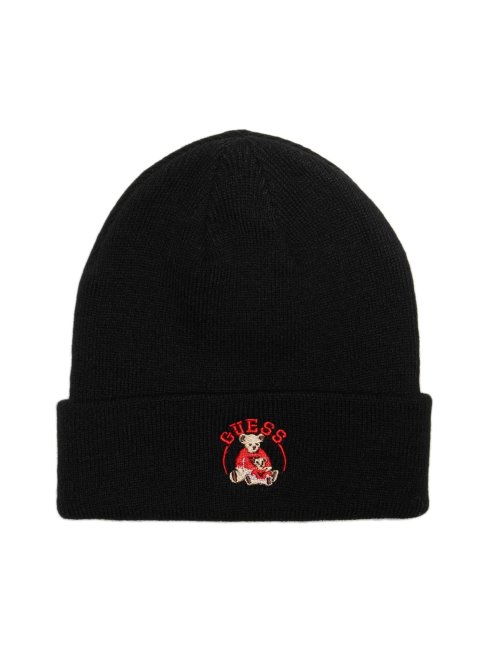 Casquette Noire à Logo Sur Le Devant