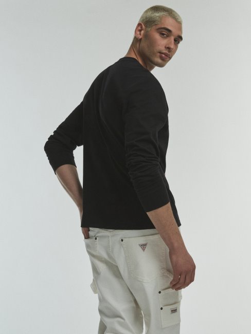 T-shirt Imprimé Placé Noir Guess