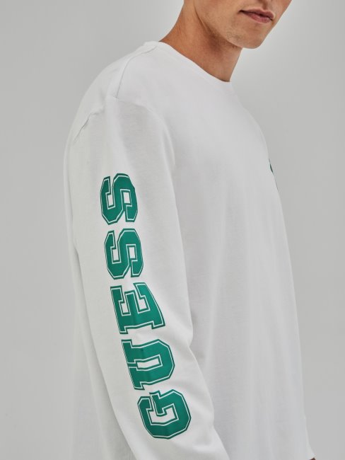 T-shirt Blanc à Logo Sur Le Devant Guess Nouvelle Tendance