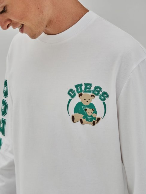 T-shirt Blanc à Logo Sur Le Devant Guess Nouvelle Tendance