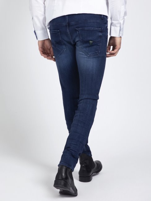 Pantalon Denim Coupe Skinny Bleu Tendance Guess