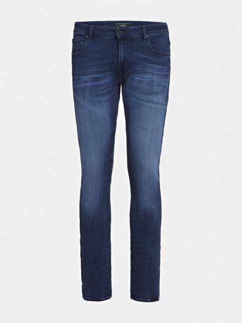 Pantalon Denim Coupe Skinny Bleu Tendance Guess