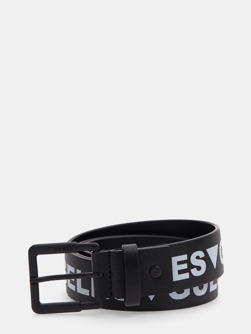Ceinture Noire Avec Logo Salameda Guess