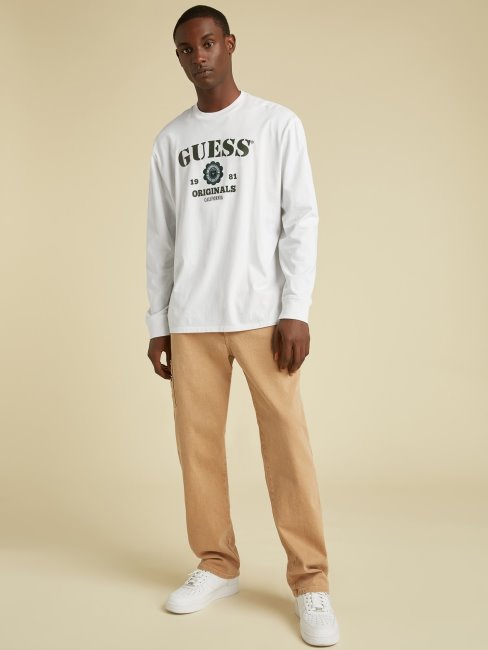 T-shirt Guess Blanc à Logo Sur Le Devant