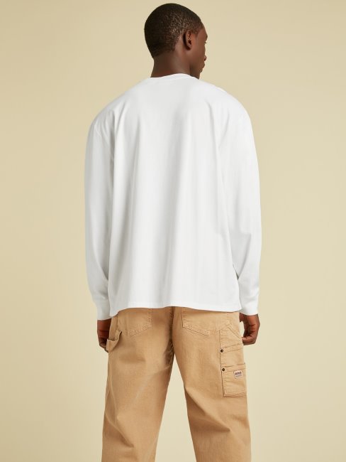 T-shirt Guess Blanc à Logo Sur Le Devant