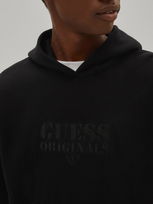 Sweat à Capuche Noir Guess