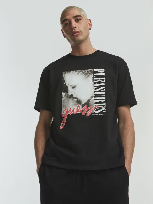 T-shirt Imprimé Guess Noir