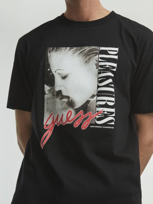 T-shirt Imprimé Guess Noir