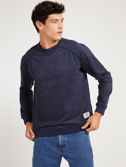 Guess Pull Col Rond Bleu