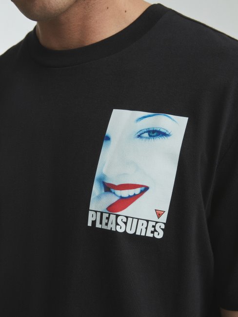 T-shirt Imprimé Guess Noir Nouvelle Tendance