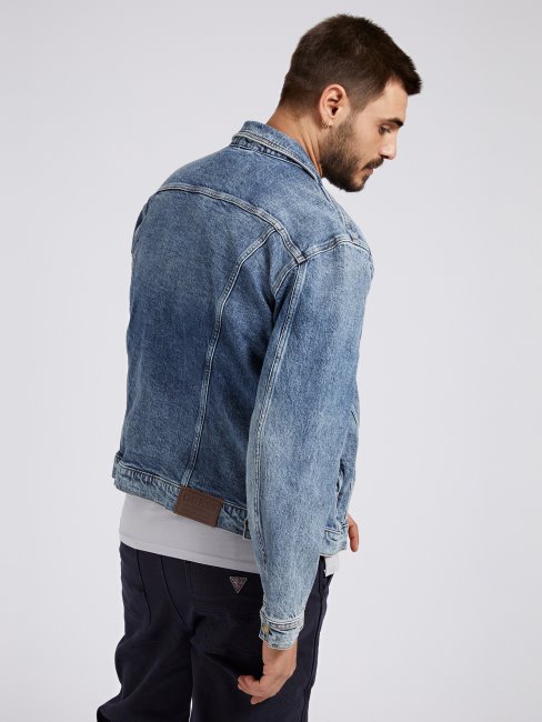 Veste En Jean Bleu Regular Fit Guess