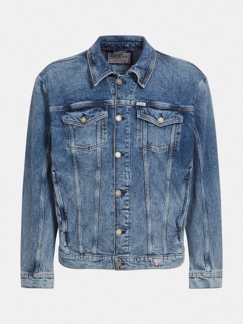 Veste En Jean Bleu Regular Fit Guess