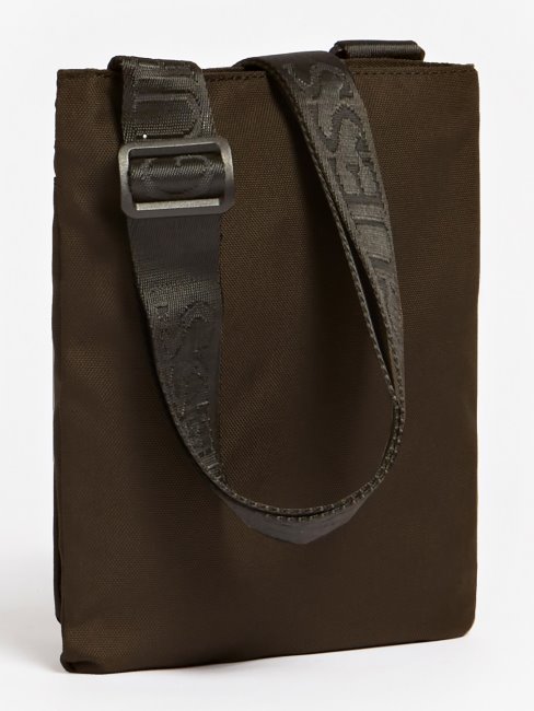 Mini Sac à Bandoulière Triangle Vice Logo Marron Guess