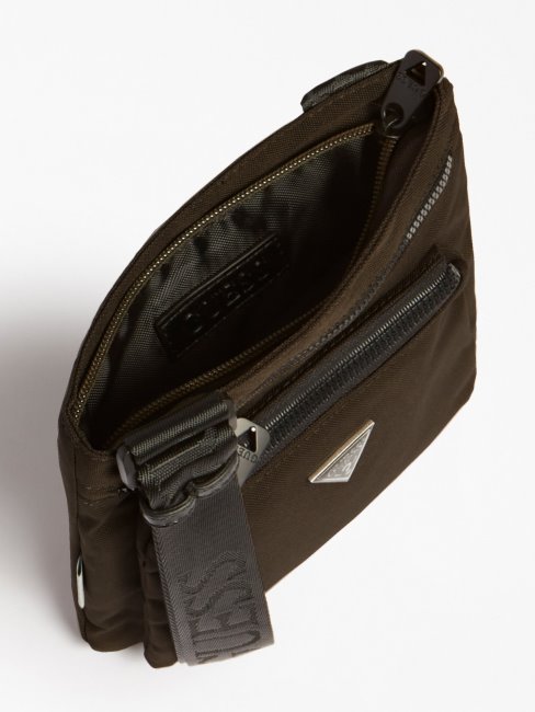 Mini Sac à Bandoulière Triangle Vice Logo Marron Guess