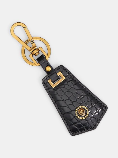 Porte-clés Du Soir Imprimé Croco Guess Noir