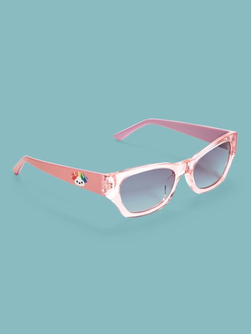 Guess Lunettes De Soleil Rectangulaires Modèle Rose