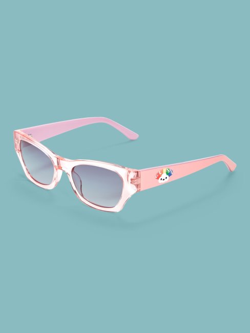 Guess Lunettes De Soleil Rectangulaires Modèle Rose