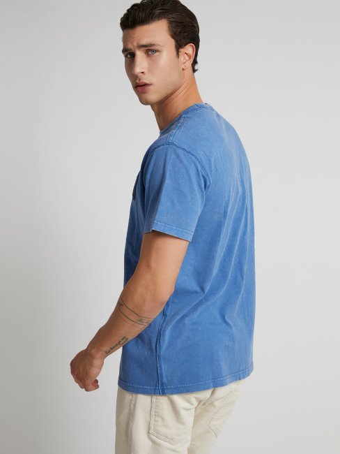 T-shirt Bleu à Logo Sur Le Devant