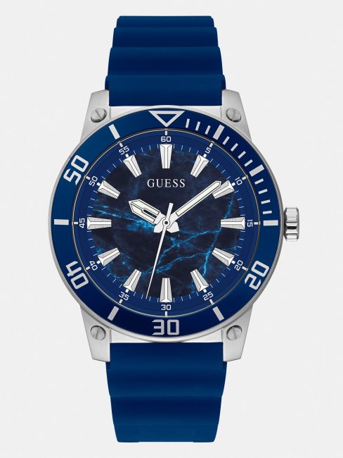 Montre Analogique En Silicone Noir Guess