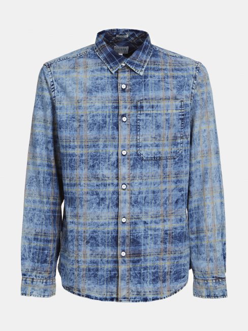 Chemise à Carreaux Guess Bleu Multi