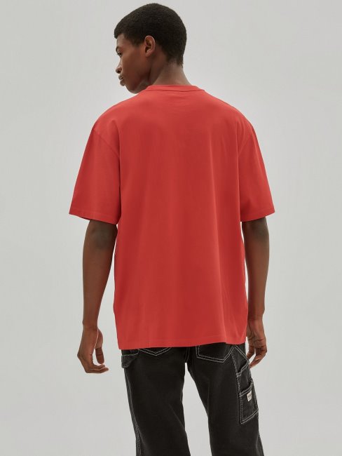 Tee Shirt Logo Devant Guess Rouge