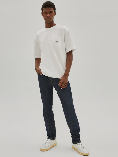 Guess Pantalon En Denim Coupe Slim Bleu Foncé