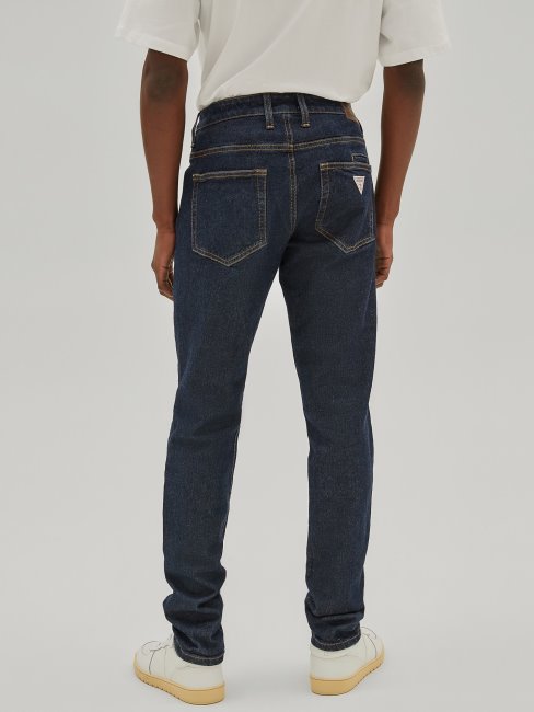 Guess Pantalon En Denim Coupe Slim Bleu Foncé