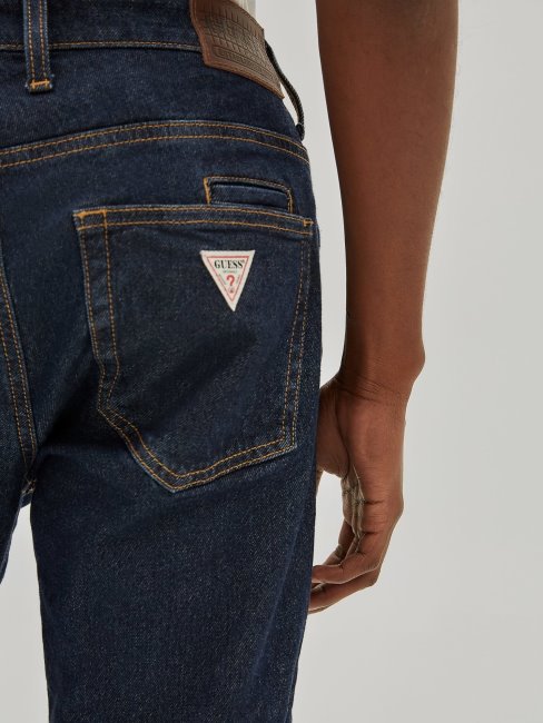 Guess Pantalon En Denim Coupe Slim Bleu Foncé